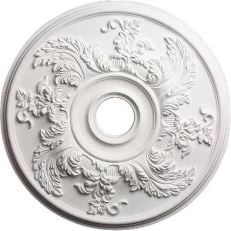 DWELLINGDESIGNS 23.62 in. OD Architectural Acanthus Twist Ceiling Medallion Fits Canopies up to 4.75 in. DW2572503